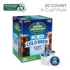 imageGreen Mountain Coffee Roasters Original Black Iced Cold Brew Coffee Single Serve Keurig KCup Pods 20Count BoxAlmond Vanilla Cold Brew