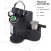 imageKeurig KCafe SMART Single Serve KCup Pod Coffee Maker BlackDark Charcoal