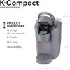 imageKeurig KCompact SingleServe KCup Pod Coffee Maker with 3 Brew Sizes Smart Start Feature 36oz Removable Reservoir BlackGray
