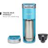 imageKeurig KMini Plus Single Serve KCup Pod Coffee Maker with 6 to 12oz Brew Size Stores up to 9 KCup Pods Travel Mug Friendly Evening TealCool Aqua