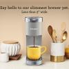 imageKeurig KMini Plus Single Serve KCup Pod Coffee Maker with 6 to 12oz Brew Size Stores up to 9 KCup Pods Travel Mug Friendly Evening TealStudio Gray