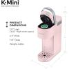 imageKeurig KMini Single Serve KCup Pod Coffee Maker 6 to 12oz Brew size with Cord Storage Perfect for Small Spaces BlackDusty Rose