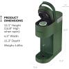 imageKeurig KMini Single Serve KCup Pod Coffee Maker 6 to 12oz Brew size with Cord Storage Perfect for Small Spaces BlackEvergreen