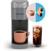 imageKeurig KSlim  ICED Single Serve Coffee Maker Hot and Cold Coffee Capabilities Brews 8 to 12oz Cups 46oz Removable Reservoir Gray