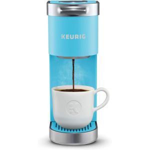 imageKeurig KMini Plus Single Serve KCup Pod Coffee Maker with 6 to 12oz Brew Size Stores up to 9 KCup Pods Travel Mug Friendly Evening TealCool Aqua