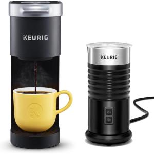 imageKeurig KMini SingleServe KCup Coffee Maker Black and Keurig Standalone Milk Frother BlackKMini  Black Frother