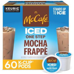 imageMcCafe ICED One Step Mocha Frappe Keurig Single Serve KCup Pods 60 Count 6 Packs of 10