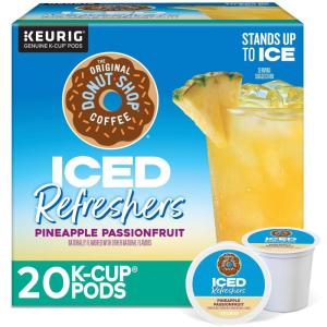 imageThe Original Donut Shop Iced Refreshers Pineapple Passionfruit Flavor Keurig Single Serve KCup Pods 20 CountPineapple Passionfruit Refresher