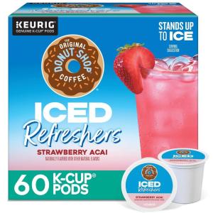 imageThe Original Donut Shop Iced Refreshers Pineapple Passionfruit Flavor Keurig Single Serve KCup Pods 20 CountStrawberry Acai Refresher