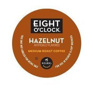 imageEight OClock Coffee Hazelnut Keurig SingleServe KCup Pods Medium Roast Coffee 96 CountHazelnut