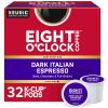 imageEight OClock Coffee Hazelnut Keurig SingleServe KCup Pods Medium Roast Coffee 96 CountDark Italian Espresso