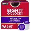 imageEight OClock Coffee Hazelnut Keurig SingleServe KCup Pods Medium Roast Coffee 96 CountDark Italian Espresso