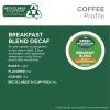 imageGreen Mountain Coffee Roasters Breakfast Blend Keurig Single Serve KCup Pods Light Roast Coffee 60 Count 6 Packs of 10Decaf Breakfast Blend