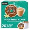 imageThe Original Donut Shop Vanilla OneStep Latte Single Serve Coffee KCup Pod Flavored Coffee 60 Count 6 Packs of 10Vanilla Latte