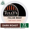 imageTullys Coffee French Roast Decaf Keurig SingleServe KCup Pods Dark Roast 96 CountItalian Roast