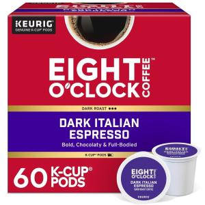 imageEight OClock Coffee Hazelnut Keurig SingleServe KCup Pods Medium Roast Coffee 96 CountDark Italian