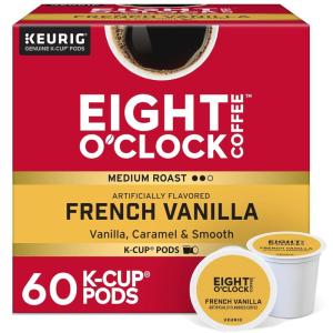 imageEight OClock Coffee Hazelnut Keurig SingleServe KCup Pods Medium Roast Coffee 96 CountFrench Vanilla