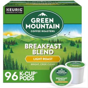 imageGreen Mountain Coffee Roasters Breakfast Blend Keurig Single Serve KCup Pods Light Roast Coffee 60 Count 6 Packs of 10Breakfast Blend