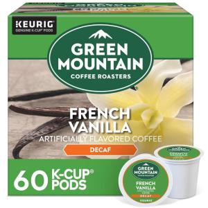 imageGreen Mountain Coffee Roasters Caramel Vanilla Cream Keurig SingleServe KCup pods Light Roast Coffee 72 CountDecaf French Vanilla