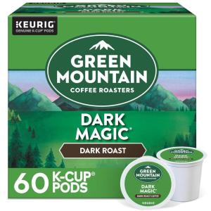 imageGreen Mountain Coffee Roasters Dark Magic Keurig Single Serve KCup Pods Dark Roast Coffee 60 Count 6 Packs of 10Dark Magic