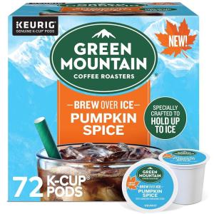 imageGreen Mountain Coffee Roasters ICED Classic Black Single Serve Keurig KCup Pods Medium Roast Iced Coffee 96 CountPumpkin Spice
