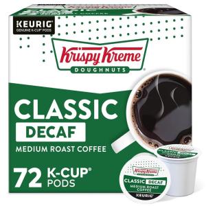imageKrispy Kreme Classic Decaf SingleServe Keurig KCup Pods Medium Roast Coffee 96 CountDecaf