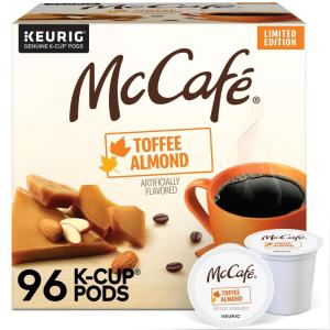 imageMcCafe Toffee Almond Coffee Keurig Single Serve KCup Pods 96 Count 4 Packs of 24