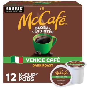 imageMcCafe Venice Caf Single Serve Coffee Keurig KCup Pods Dark Roast Coffee 96 Count 4 Packs of 24Venice Caf
