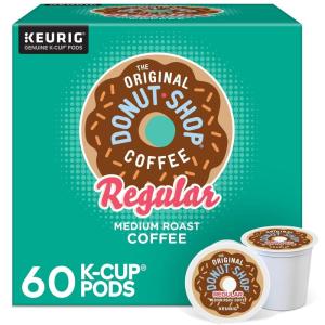 imageThe Original Donut Shop Regular Keurig Single Serve KCup Pods Medium Roast Coffee 60 Count 6 Packs of 10Original