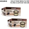 imageKeurig Reusable Mesh Ground Coffee Filter Compatible with KDuo Essentials and KDuo Brewers only EcoFriendly Way to Brew a Carafe Gold Tone MeshEcoFriendly Way to Brew a Carafe Pack of 4