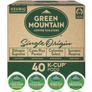 imageKeurig Green Mountain Coffee Roasters Single Origin Collection Variety Pack SingleServe KCup Pods 40 CountGreen Mountain Single Origin Collection