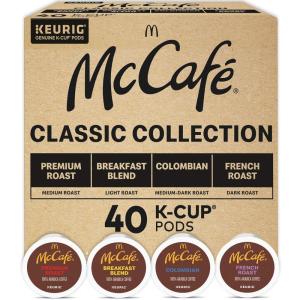 imageMcCafe Classic Collection SingleServe Coffee KCup Pods Classic Collection Variety Pack 40 Count