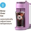 imageKeurig KMini Mate Plus SingleServe KCup Pod Coffee Maker Compact 3 Cup Sizes Brew Over Ice and Strong Button Features 50 oz Removable Reservoir Matte BlackWild Orchid
