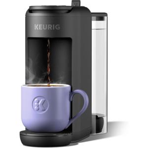 imageKeurig KMini Mate Plus SingleServe KCup Pod Coffee Maker Compact 3 Cup Sizes Brew Over Ice and Strong Button Features 50 oz Removable Reservoir Matte BlackBlack
