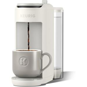 imageKeurig KMini Mate Plus SingleServe KCup Pod Coffee Maker Compact 3 Cup Sizes Brew Over Ice and Strong Button Features 50 oz Removable Reservoir Matte BlackWarm Stone