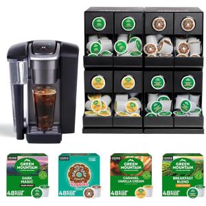 imageKeurig Small Office Coffee Station Bundle Includes K1550 Single Serve Coffee Maker  4 Value 48ct KCup Pod Coffee Boxes 192 Servings  1 KCupPod Merchandiser