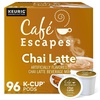 image:imageCafe Escapes Milk Chocolate Hot Cocoa Keurig SingleServe KCup Pods 96 CountChai Latte
