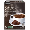 image:imageCafe Escapes Milk Chocolate Hot Cocoa Keurig SingleServe KCup Pods 96 CountDark Chocolate