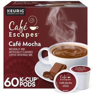 image:imageCafe Escapes Milk Chocolate Hot Cocoa Keurig SingleServe KCup Pods 96 CountCaf Mocha
