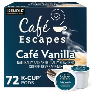 image:imageCafe Escapes Milk Chocolate Hot Cocoa Keurig SingleServe KCup Pods 96 CountVanilla