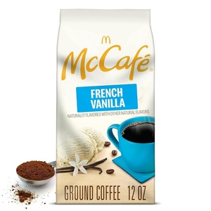 image:imageMcCafe Breakfast Blend Ground Coffee Light Roast Citrus Flavor Notes Premium Quality Responsibly Sourced Kosher Certified 30oz BagFrench Vanilla