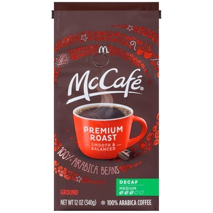 image:imageMcCafe Premium Roast Decaf Ground Coffee Medium Roast Decaffeinated Premium Quality Responsibly Sourced Kosher Certified 22oz BagDecaf Blend